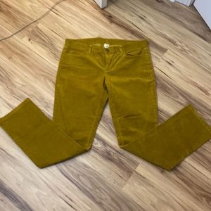 J Crew corduroys, city fit. Straight leg, Sz 32R, inseam 32”, gold
